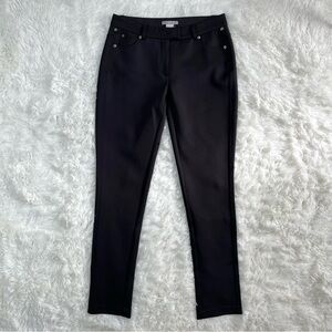 Alberto Makali Black Polyester Mid-Low Rise Skinny Dress Pant
